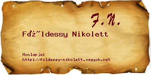 Földessy Nikolett névjegykártya