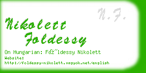 nikolett foldessy business card